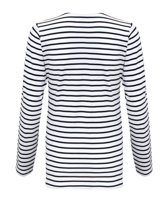 Marinière coastal long sleeve tee - White/Navy