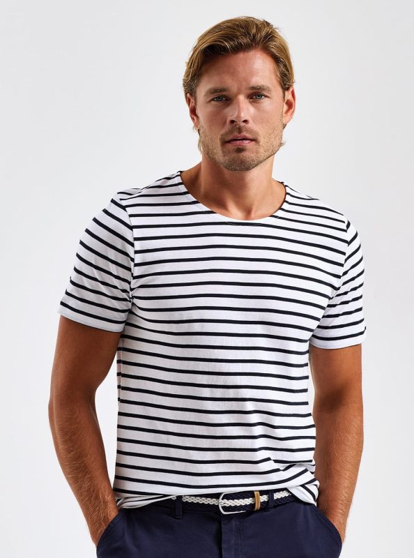 Marinière coastal short sleeve tee - White/Navy