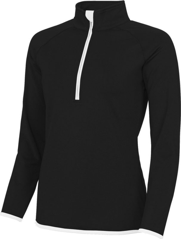 Cool 1/2 Zip Sweat - Jet Black / Arctic White
