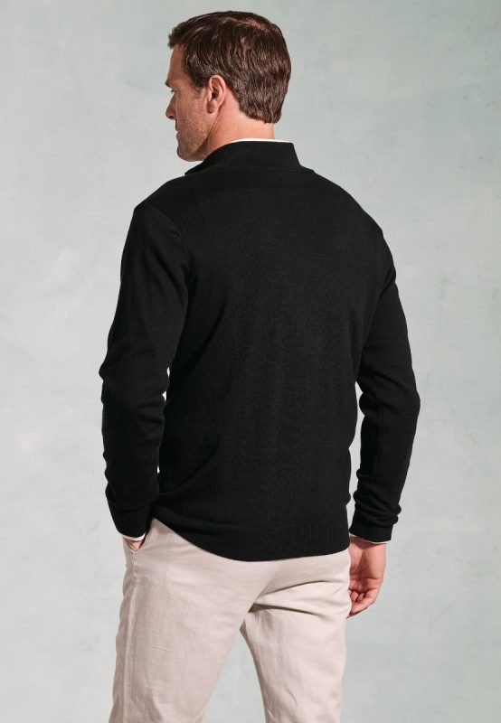 Copenhagen Merino Zip Neck Jumper - Black