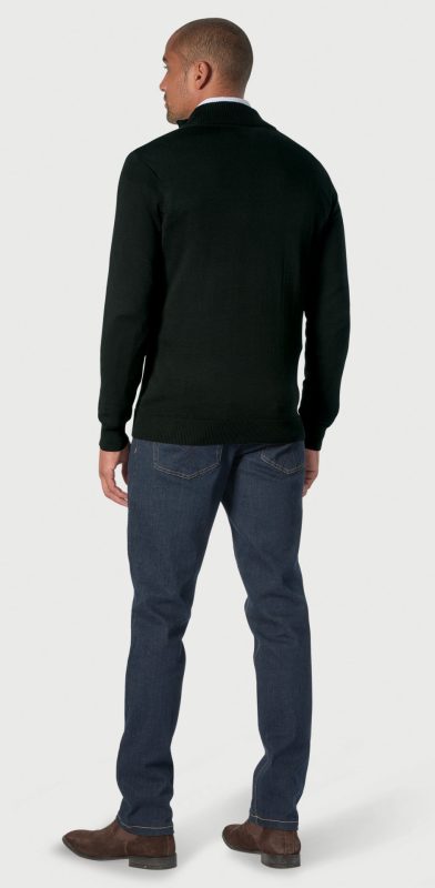 Dallas Zip Neck Jumper - Black