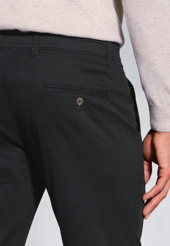 Tailored Fit Miami Stretch Chinos - Black