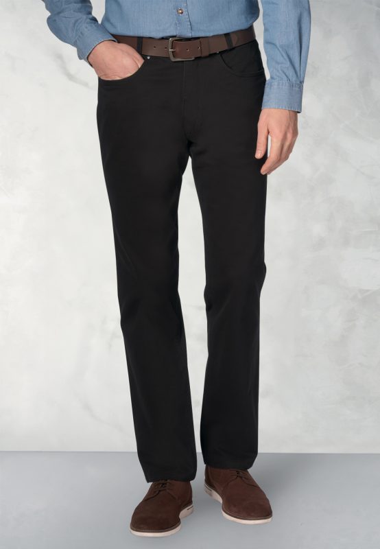 Tailored Fit Brunswick Stretch Chinos Jean - Black