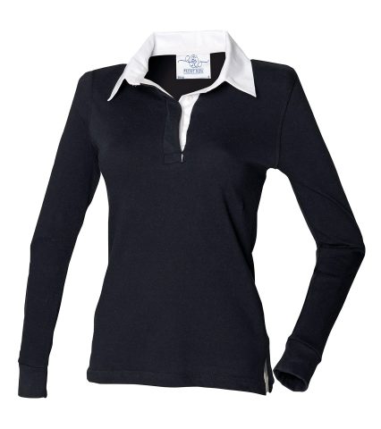 Long sleeve plain rugby shirt