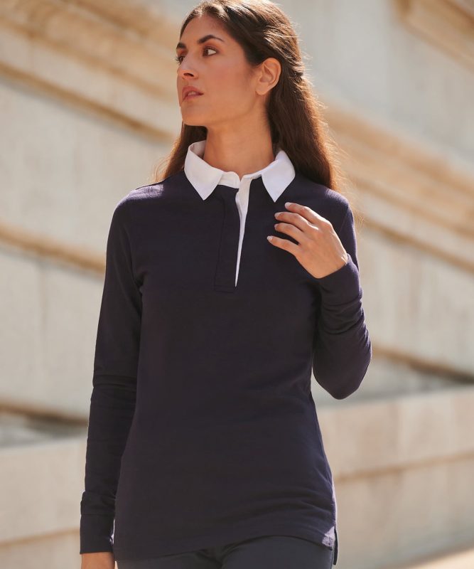 Long sleeve plain rugby shirt