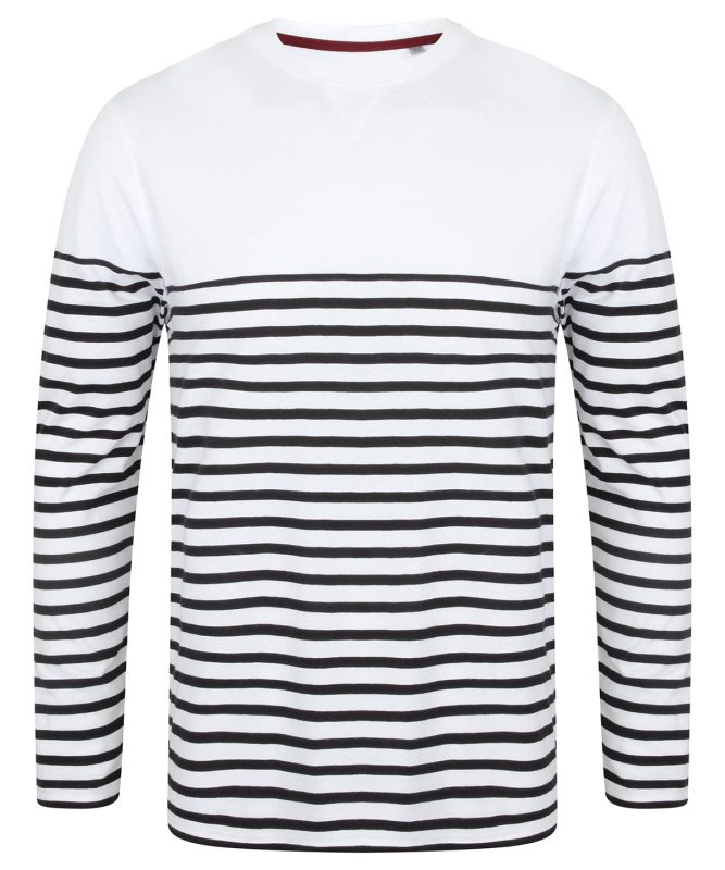 Long sleeve Breton striped T - White/Navy