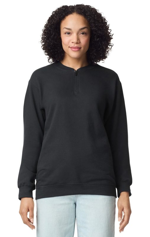 Softstyle™ midweight adult fleece 1/4-zip sweatshirt