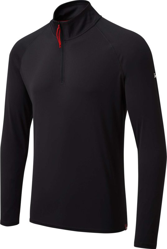 UV Tec Long Sleeve Zip Tee - Black