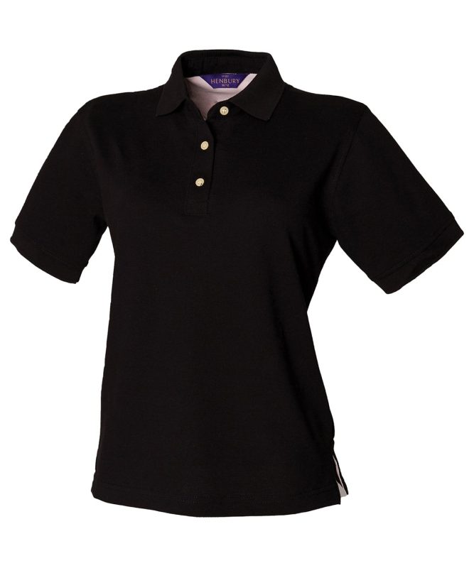 classic cotton piqué polo shirt - Black
