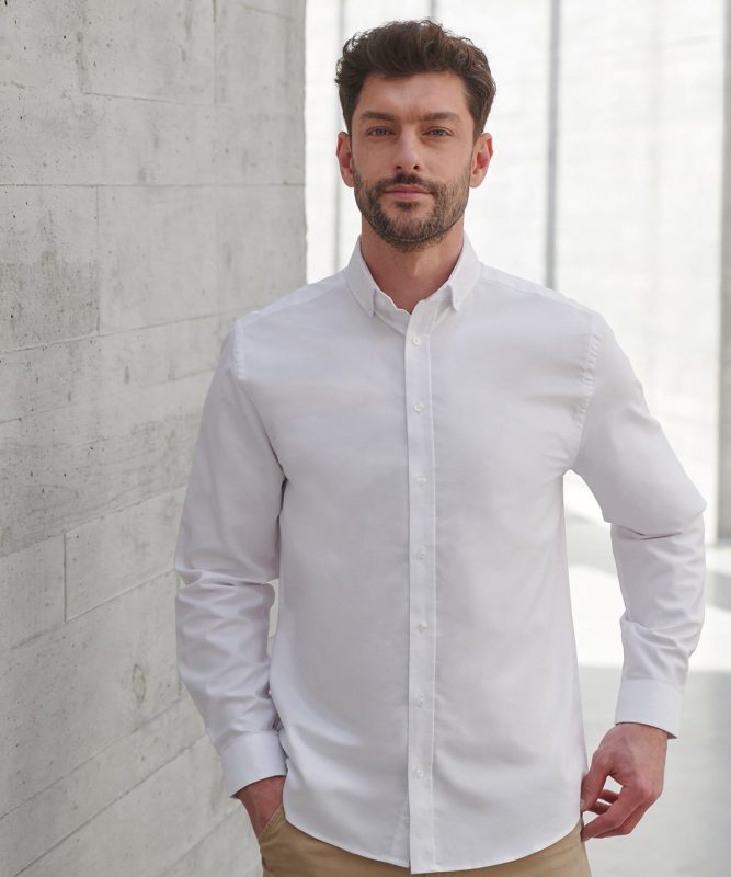 Modern long sleeve Oxford shirt