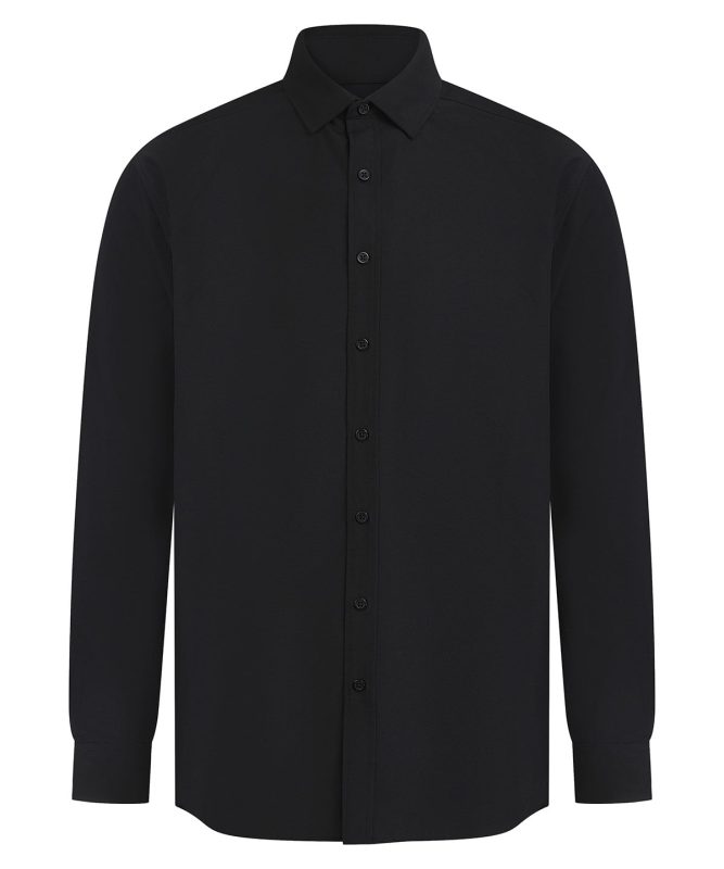 Long sleeve ‘cotton-feel' Coolplus® shirt - Black
