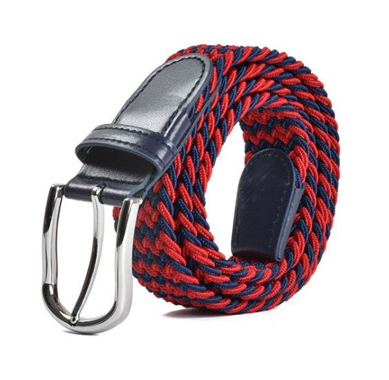 Ibex Woven Belt - Navy/Light Blue