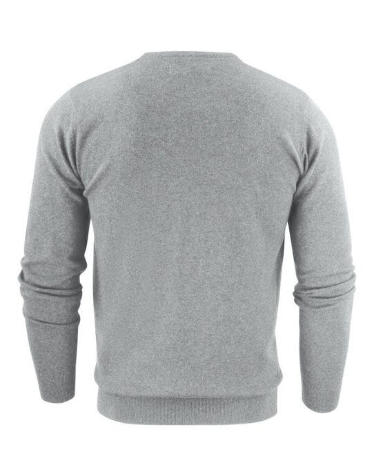 Ashland V-Neck Knit Sweat - Grey Melange