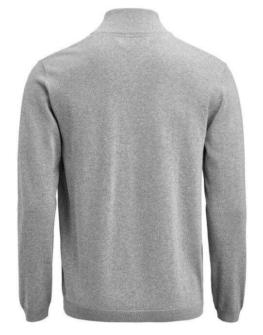 Ashland Unisex 1/2 Zip Knitted Sweater - Grey Melange