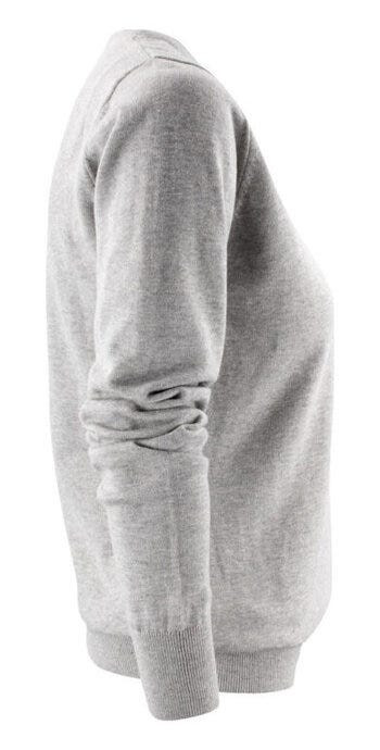 Ashland V-Neck Ladies Knit - Grey Melange
