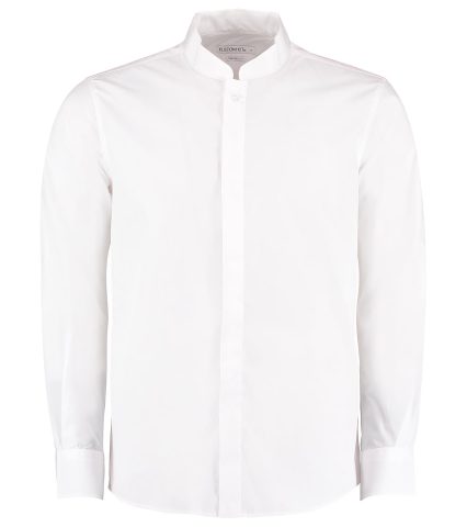 Mandarin collar shirt long-sleeved (tailored fit)