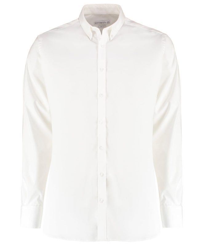 Stretch Oxford shirt long-sleeved (slim fit) - White