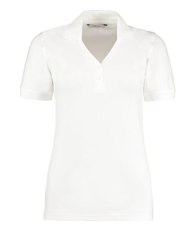 Sophia v-neck polo (regular fit) - White