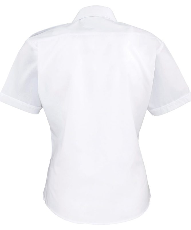 short sleeve pilot blouse - White
