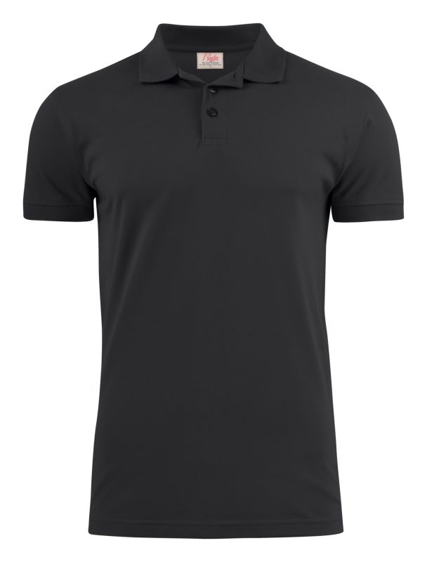 Surf Stretch Polo Pique - Black
