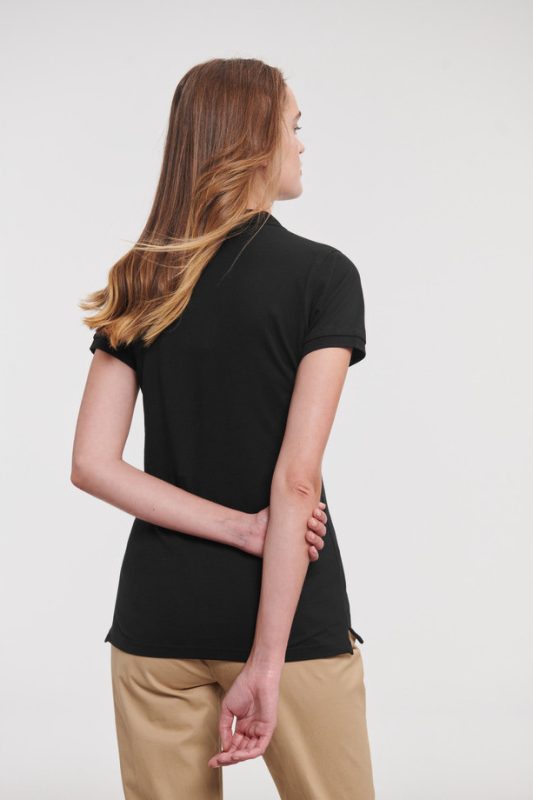 Fitted Stretch Polo - Black