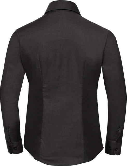 Long Sleeve Tailored Oxford Shirt - Black