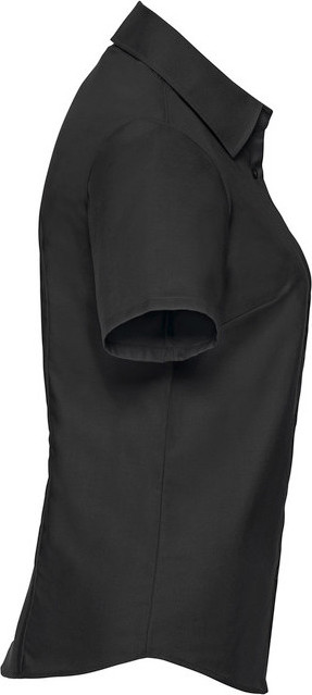 Short Sleeve Tailored Oxford Shirt - Black