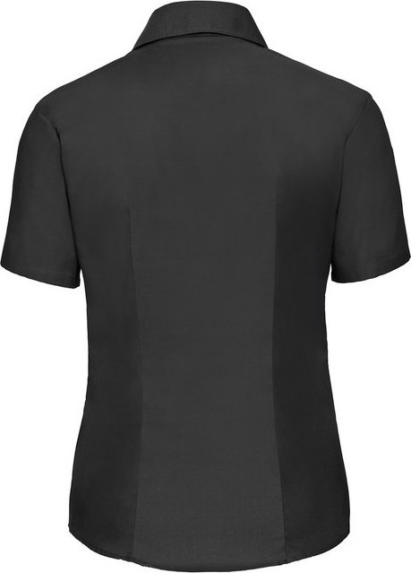 Short Sleeve Tailored Oxford Shirt - Black