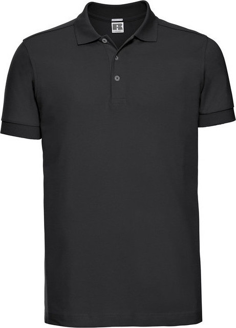 Fitted Stretch Polo - Black