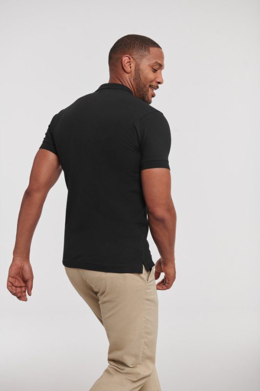 Fitted Stretch Polo - Black