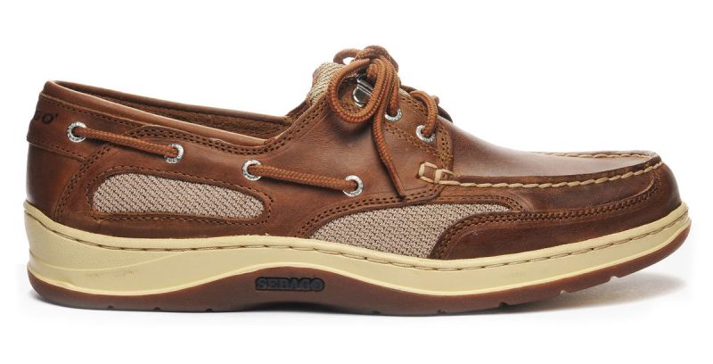 Clovehitch Waxed Leather Boat Shoe - Brown Cinnamon