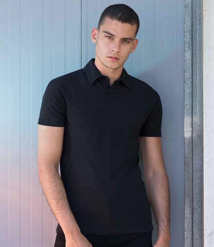 Short sleeve stretch polo