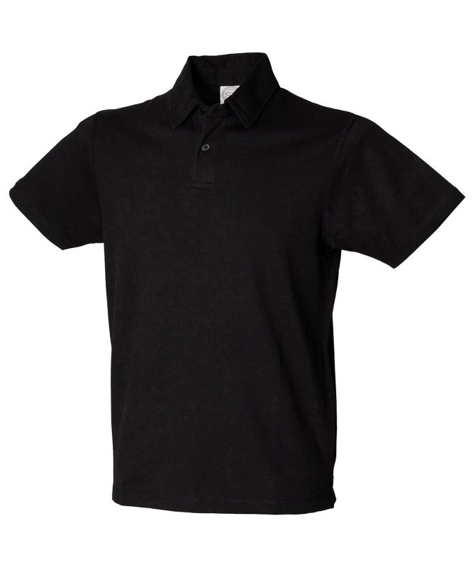 Short sleeve stretch polo - Black