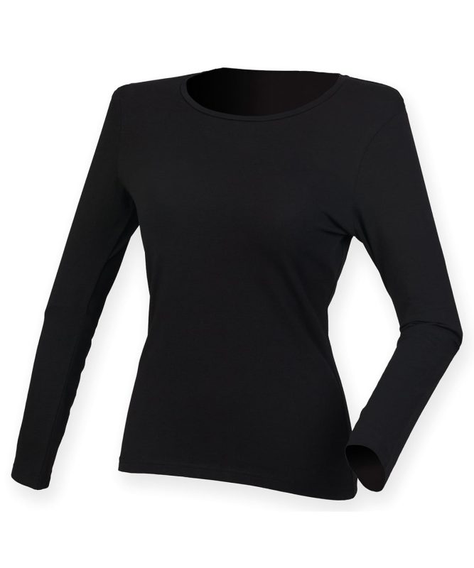 Feel good long sleeved stretch t-shirt - Black