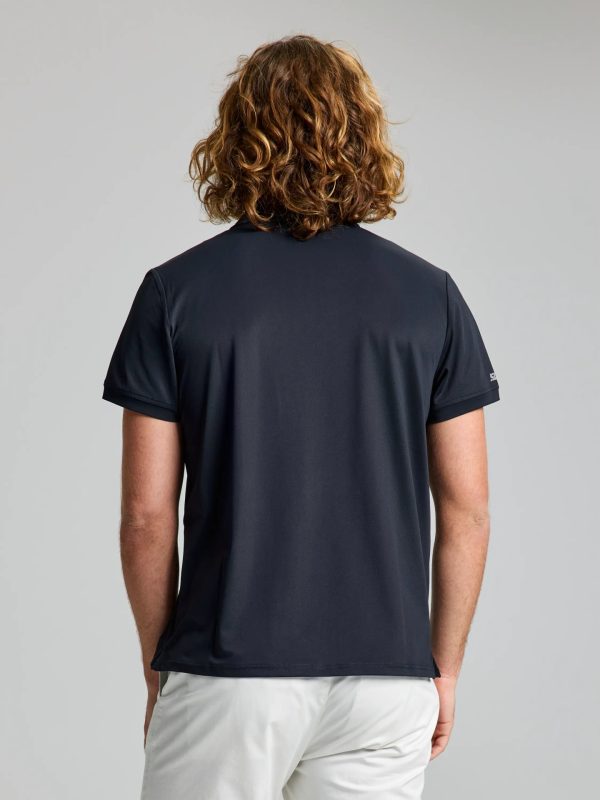 Tech Pique Polo Ss - Black Ink