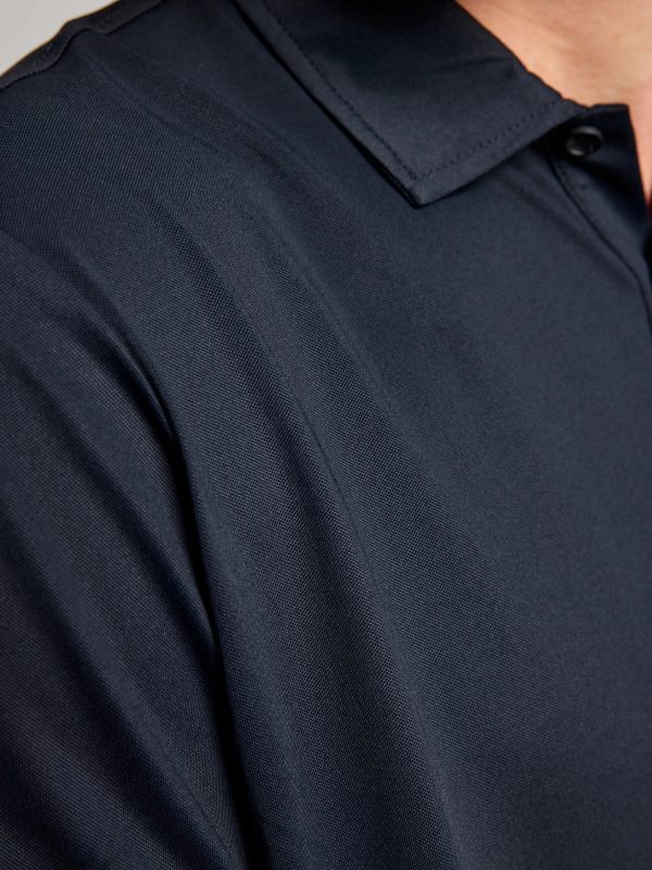 Tech Pique Polo Ss - Black Ink