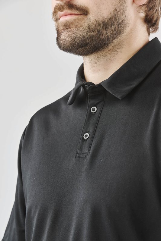 Treeline Performance Short Sleeve Polo - Black
