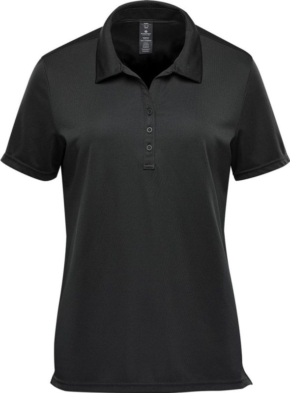 Treeline Performance Short Sleeve Polo - Black