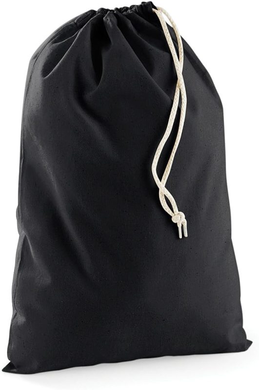 Cotton Drawstring Bag - Black