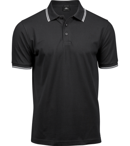 Luxury Stripe Stretch Polo
