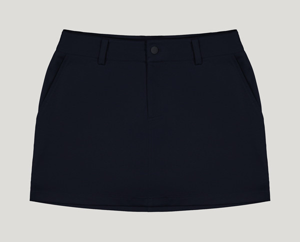 Rakino Zip Front Skort - Black