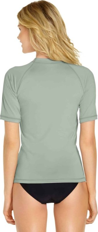 Unisex Short Sleeve Rash Guard - Silver