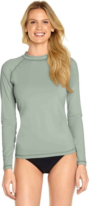 Unisex Long Sleeve Rash Guard - Silver